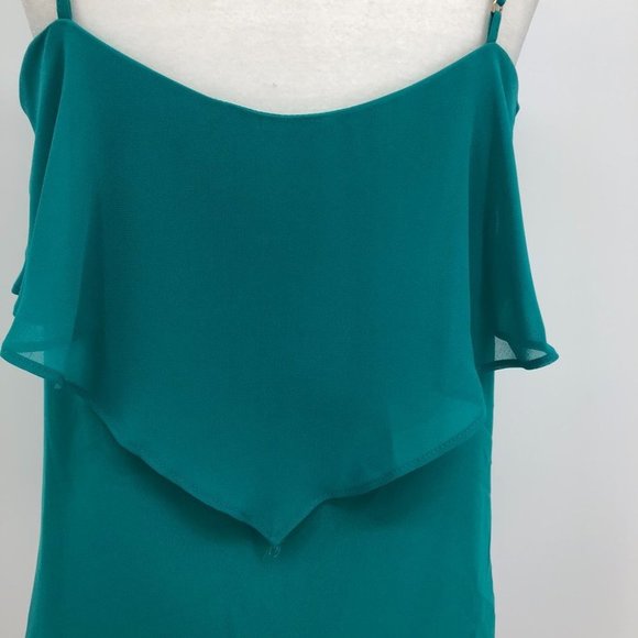 Guess By Marciano NWT teal layered keyhole camisole in Bombay Sapphire SP - Picture 6 of 14